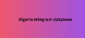 Algeria telegram database