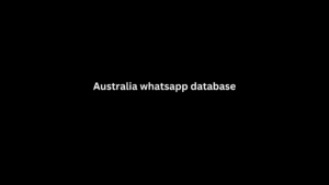 Australia whatsapp database