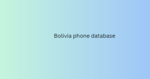 Bolivia phone database