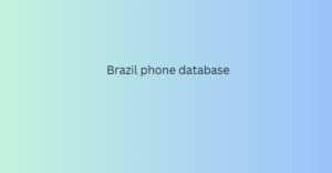 Brazil phone database