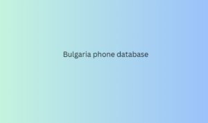 Bulgaria phone database