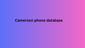 Cameroon phone database