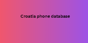 Croatia phone database