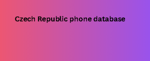 Czech Republic phone database