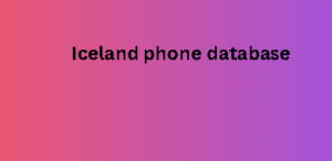 Iceland phone database