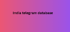 India telegram database