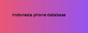 Indonesia phone database