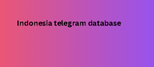 Indonesia telegram database