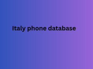 Italy phone database