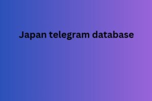 Japan telegram database