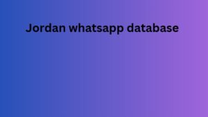 Jordan whatsapp database