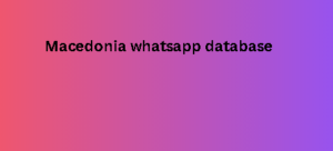 Macedonia whatsapp database