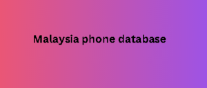 Malaysia phone database