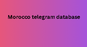 Morocco telegram database