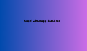 Nepal whatsapp database