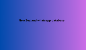 New Zealand whatsapp database