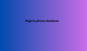 Nigeria phone database