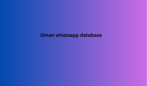 Oman whatsapp database