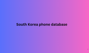 South Korea phone database