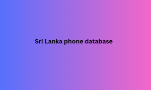 Sri Lanka phone database