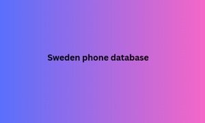 Sweden phone database