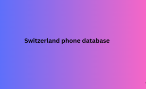 Switzerland phone database