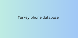 Turkey phone database