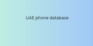 UAE phone database